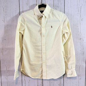 Ralph Lauren Custom Fit Button Down Shirt Yellow